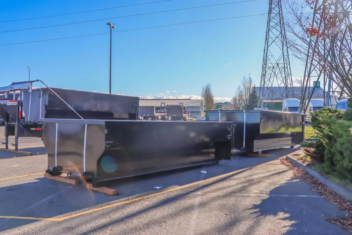 Roll-off dumpster ready for waste disposal at job site for Construction Dumpster Rental in Yreka
